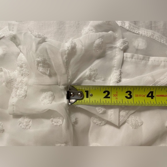 Short Sleeve Romper Swiss Dot Pattern White Size M - Picture 10 of 16